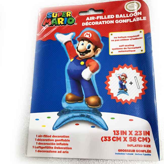 Palloncino Super Mario Bros Sagoma Aria Foil 1pz - Palloni e palloncini